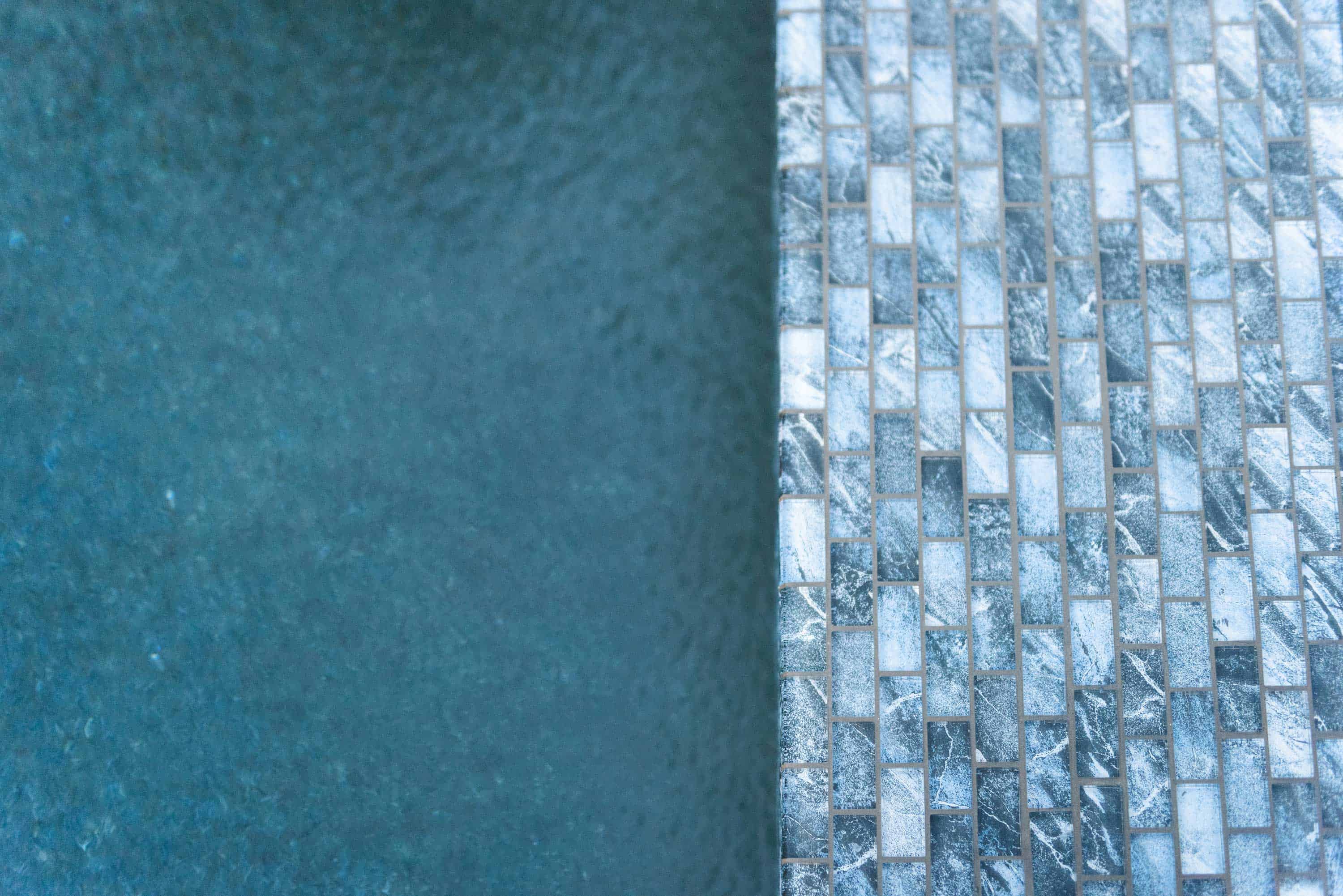 Top-down view of a pool's edge