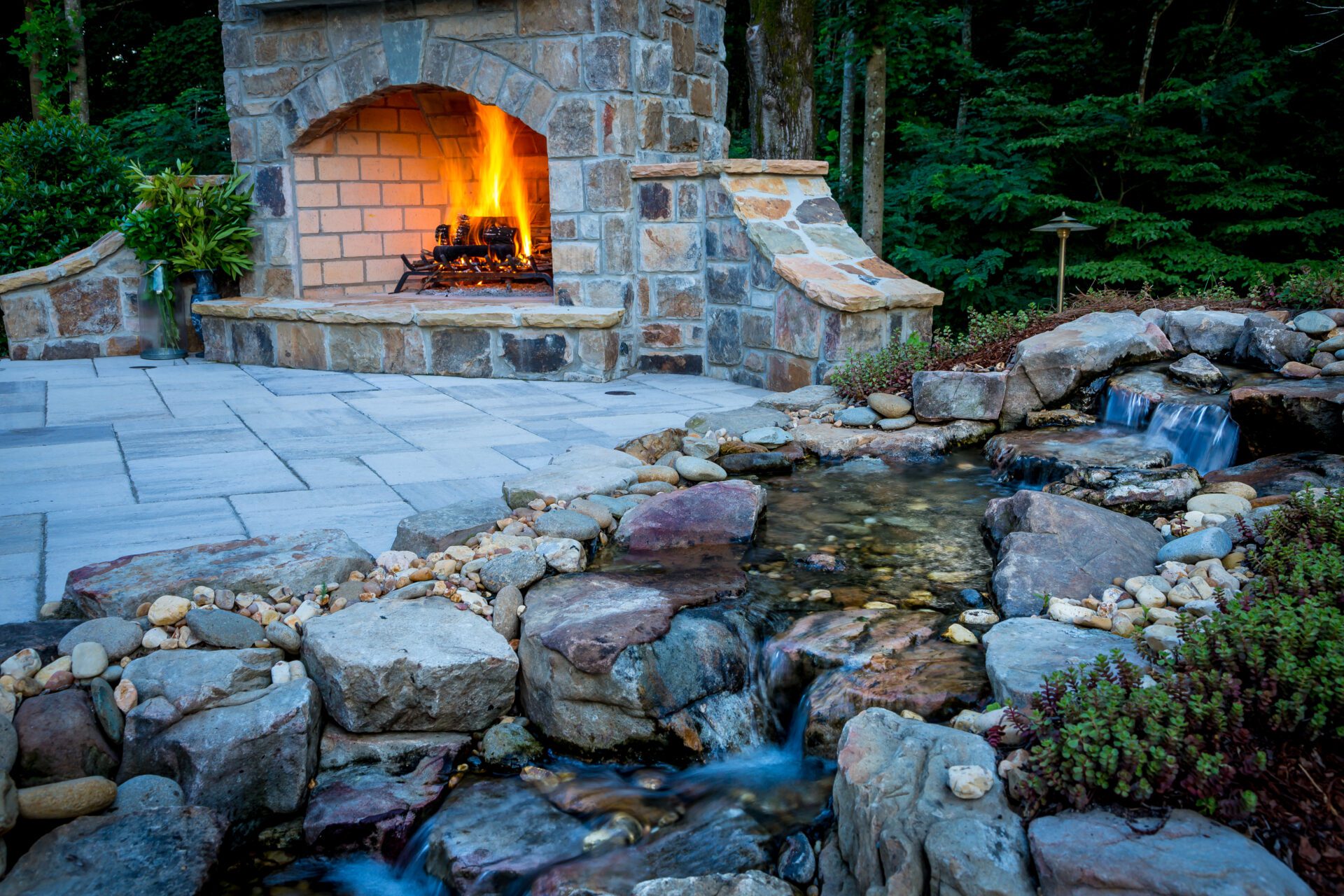 patio builder nashville - outdoor fireplace